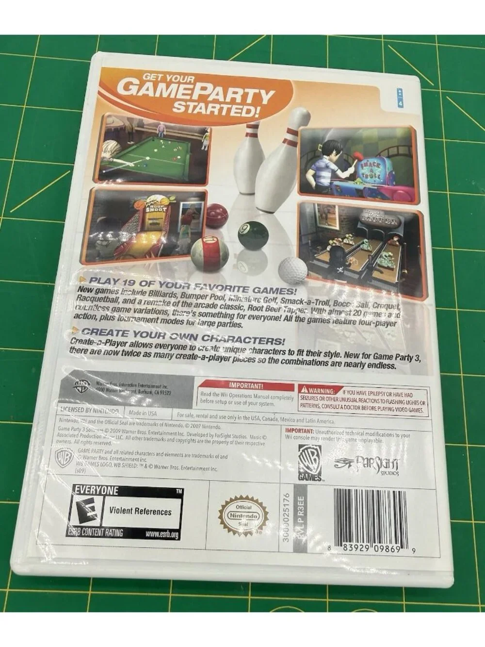 Game Party 3 (Nintendo Wii, 2009) Complete In Box CIB